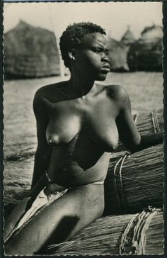 Nude, 100 year old postcards of the past. West Africa and Africa