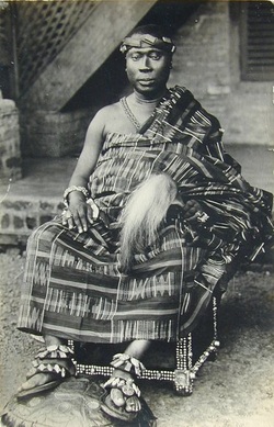 Chief, Ashanti, 100 year old postcards of the past. West Africa